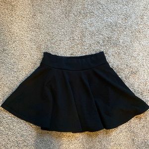 Black mini skort